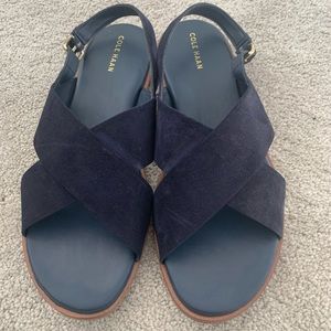 Cole Haan suede blue sandals